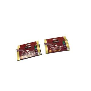 2 Boxes Sargent Art Liquid Metals Metallic Markers -Fine Tip- 6 Per Pack